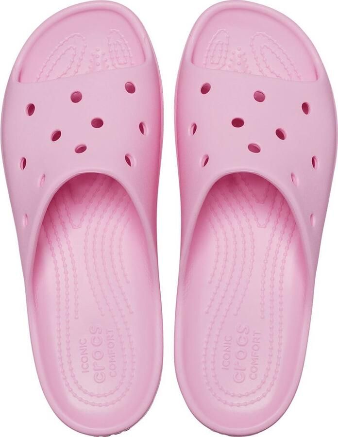 Crocs Classic Platform Slide Flamingo Roze US W8 - Foto 3