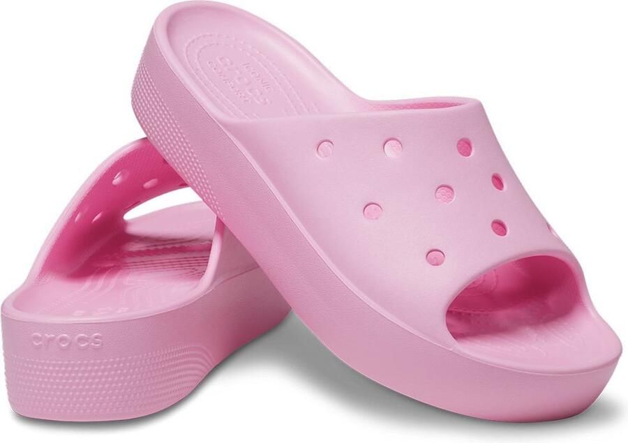 Crocs Classic Platform Slide Flamingo Roze US W8 - Foto 4