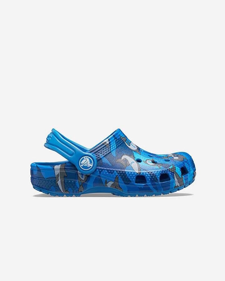 Crocs Classic Shark Clog Blauw US