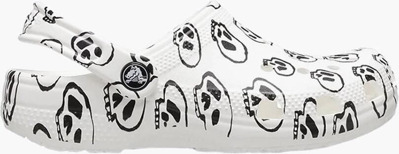 Crocs Classic Skull Print Clog t White Black 27 28 US