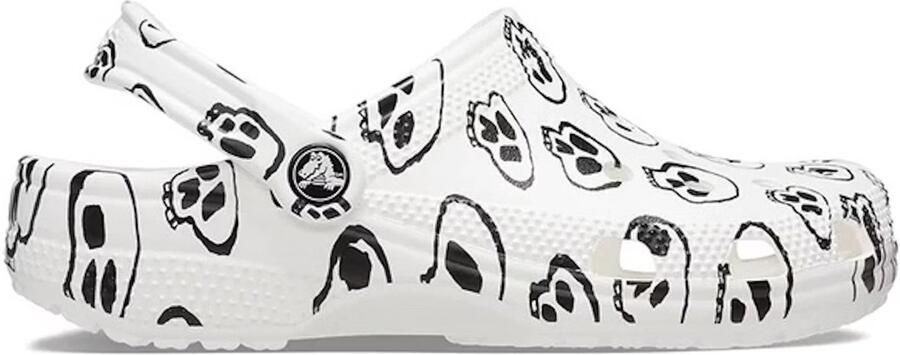 Crocs Classic Skull Print Clog White Black 48 49 US M13