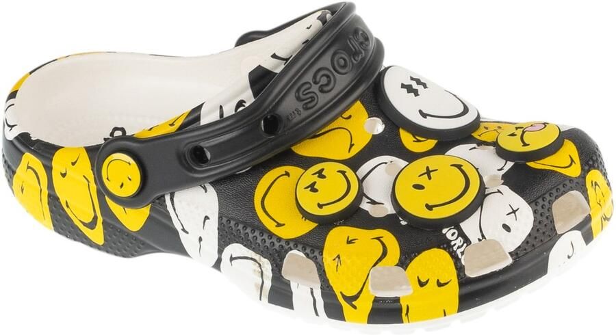 Crocs Classic Smiley Clog K Kinderen Zwart Slippers
