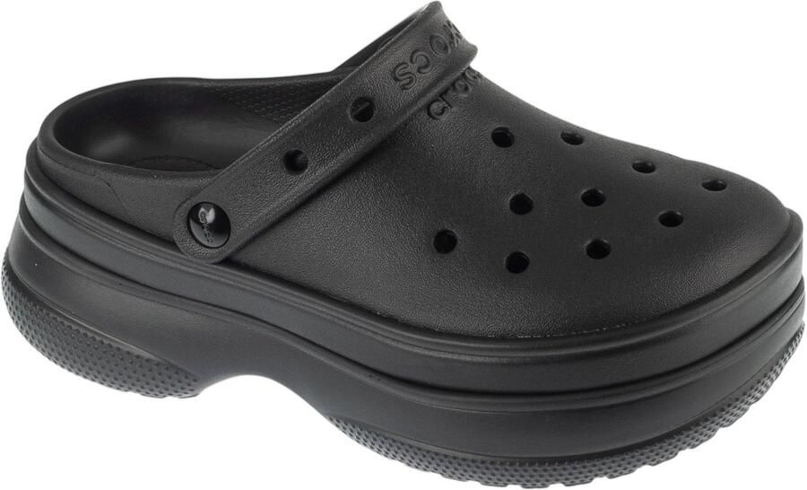 Crocs Classic Stacked Clog Vrouwen Zwart Slippers