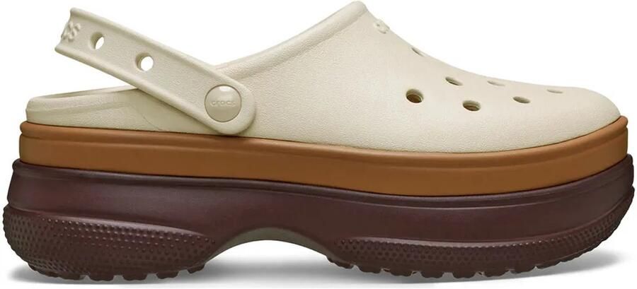 Crocs Classic Stacked Klompen Beige Bruin