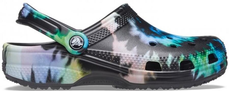 Crocs Classic Tie Dye Graphic Clog Zwart US J2