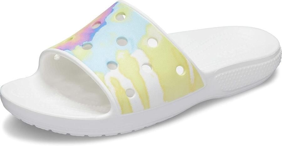 Crocs Classic Tiedye Graphic Sandal Wit Multi US M10 W12