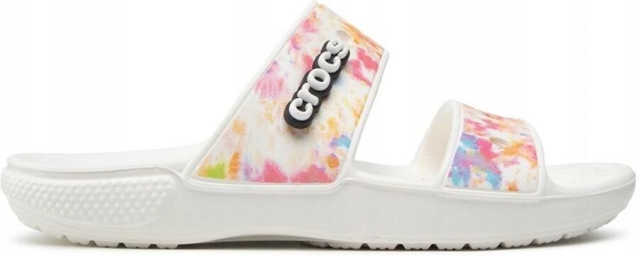 Crocs Slippers Classic Tie Dye Graphic Sandal met modieus batikmotief