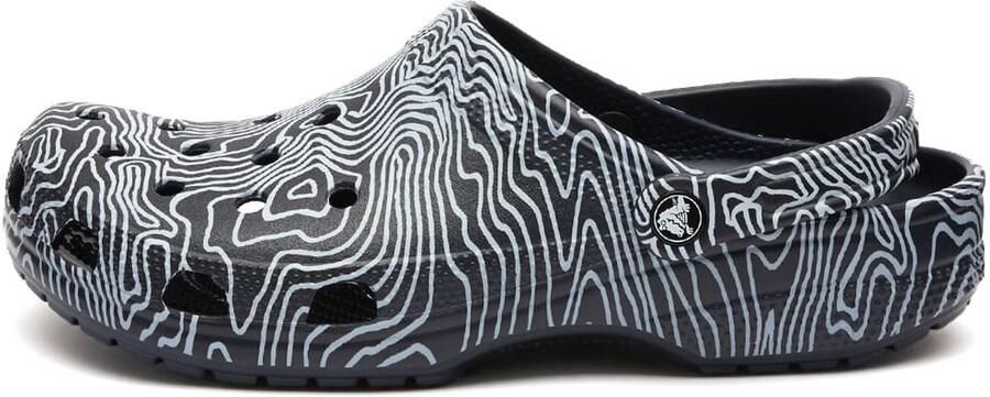 Crocs Classic Topographic Clog Sandalen maat M10 W12 blauw grijs