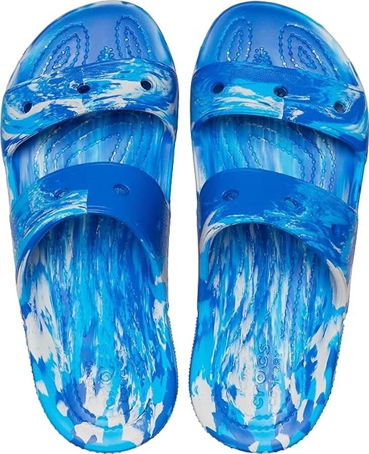 Crocs Classic Two-Strap Slide Sandal Blauw US M5 W7