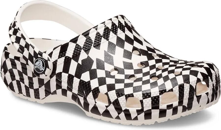 Crocs Classic Warped Checker Klompen Wit