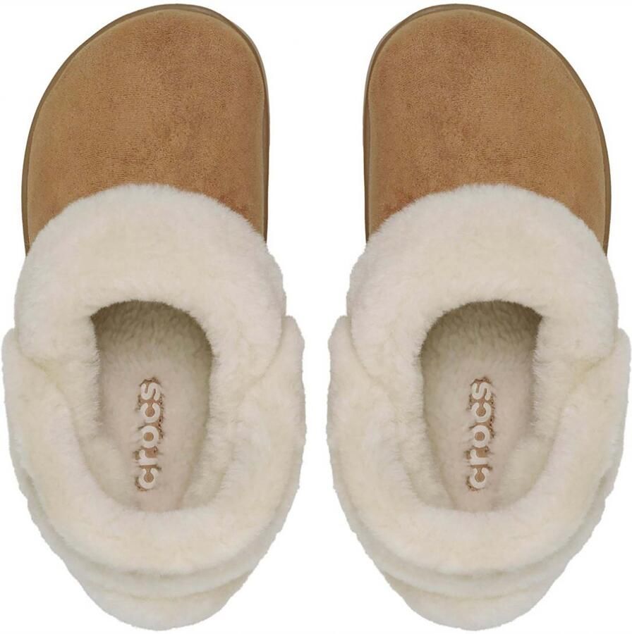 Crocs Classic Unfurgettable Vegan Suede Clog Pantoffels maat M9 W11 beige bruin
