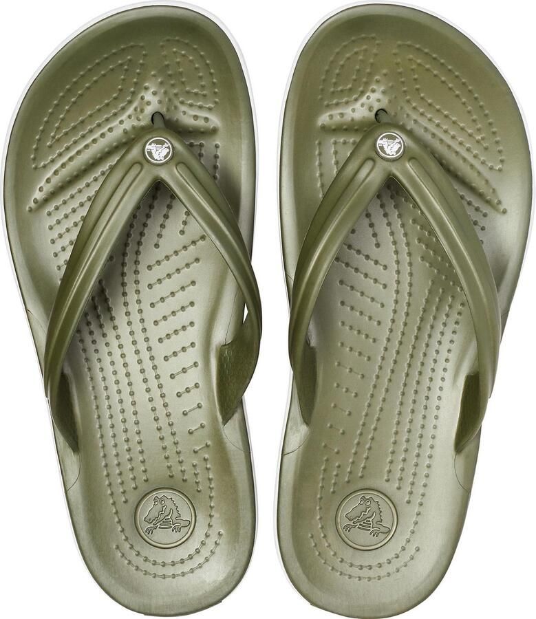 Crocs Crocband Dames Flipflops Groen Wit Croslite Materiaal - Foto 2