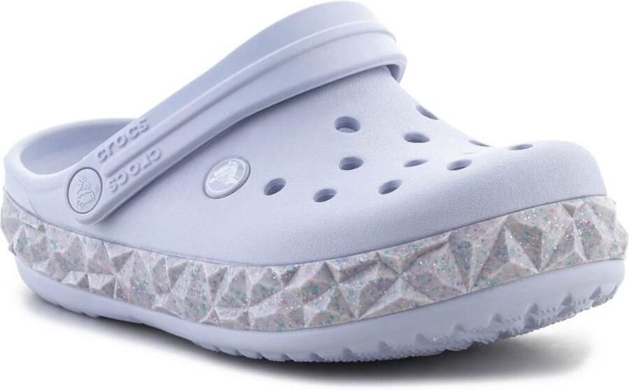Crocs Sandalen met sleehak Crockband Geometric Glitter Band Clog Kids 210134-5AF