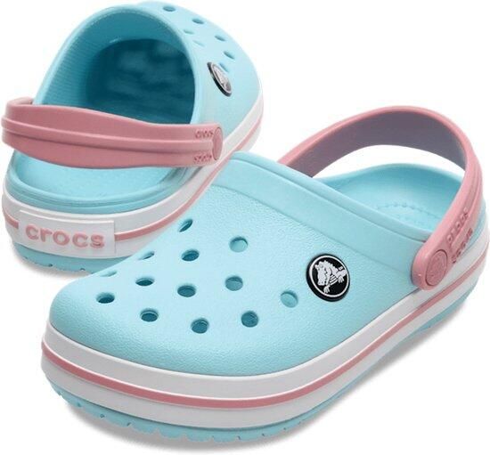 Crocs Crocband Kids Serie Kinderklompen Ice Bluewhite Croslite Materiaal - Foto 11