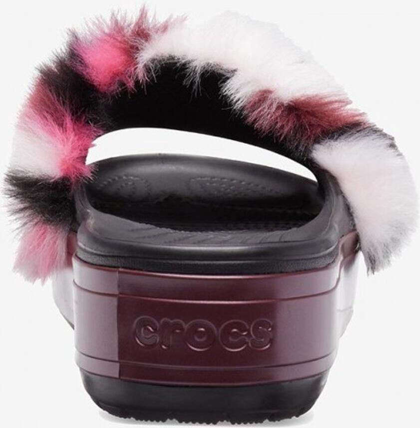 Crocs Crocband Platform So Luxe Slide Zwart Burgundy US M7 W9
