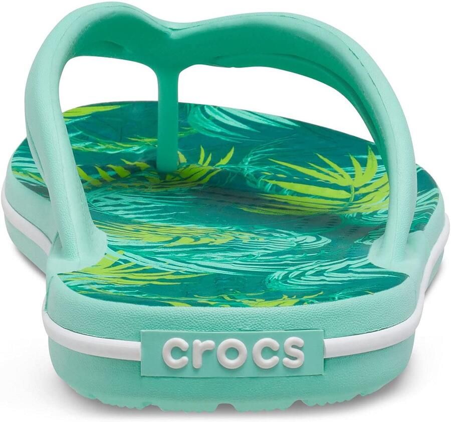 Crocs Teenslippers Crocband Tropical Flip W met palmenprint