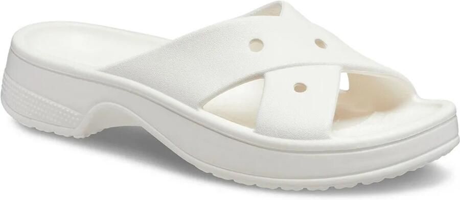 Crocs Cross Strap Slippers Wit Vrouw