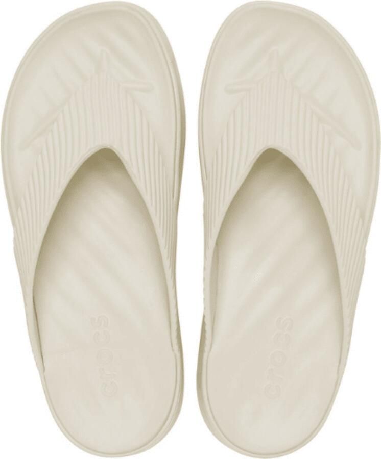 Crocs Dames Flip Flop Getaway Groove Platform Flip Sandstone Beige