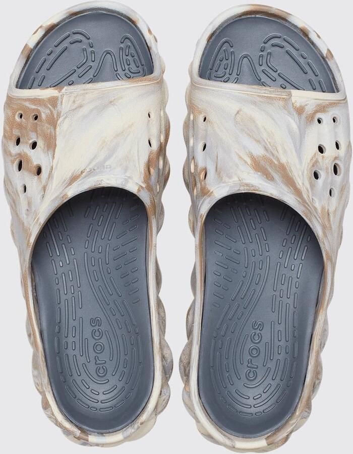 Crocs Echo Marbled Slide Bone Multi US M11