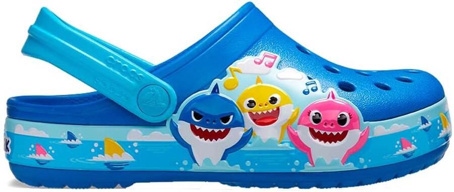 Crocs Fun Lab Baby Shark Band Kleuter Klompen Blauw Meisje