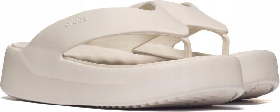 Crocs Getaway Platform Flip Beige Dames Slippers