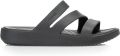 Crocs Badslippers Getaway Strappy zomerschoen badschoen zwembadglijbanen met modieuze bandjes - Zwart