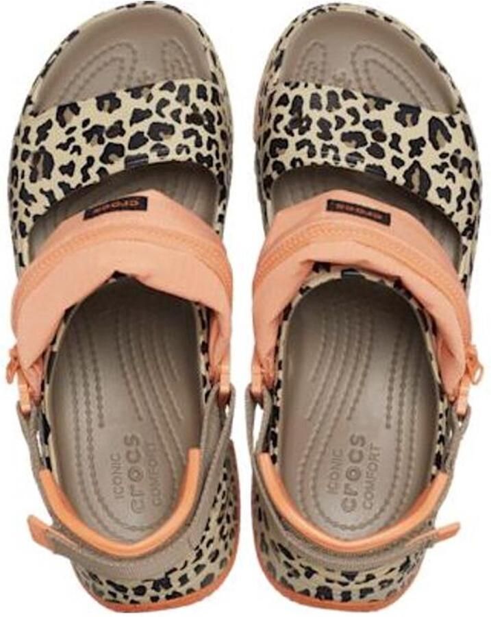 Crocs Hiker Xscape Animal Sandalen Khaki Leopard US M4 W6