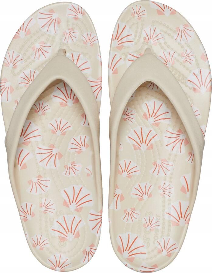 Crocs Kadee II Graphic Flip Japanslippers Comfort Winter White Multi