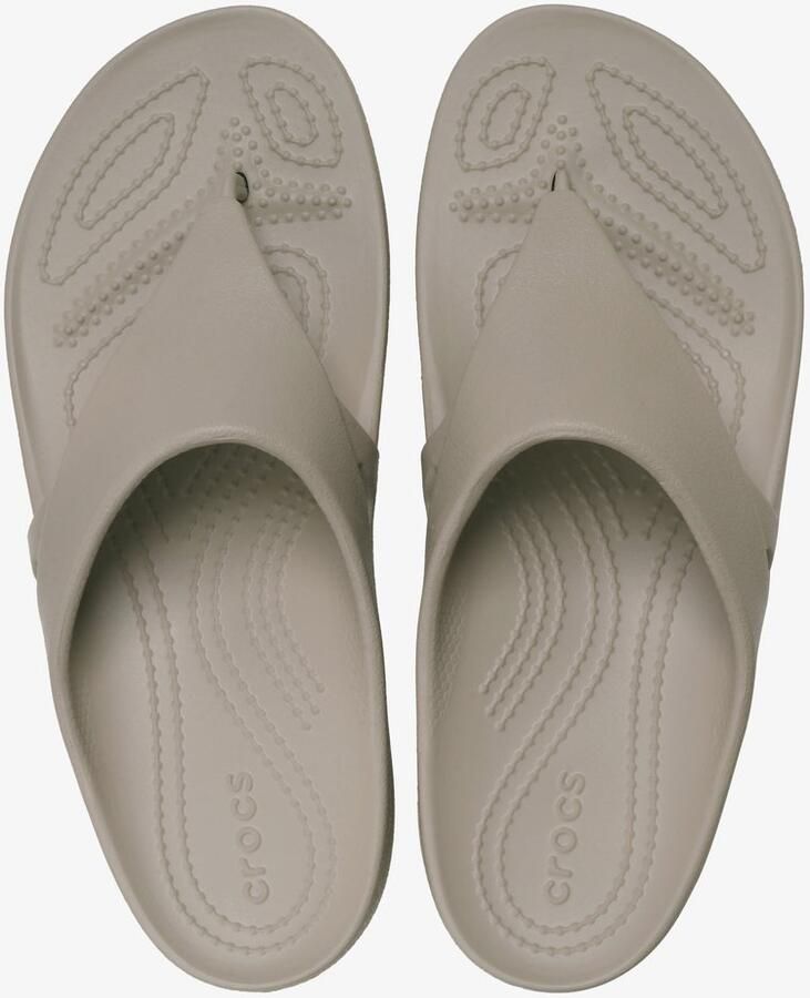 Crocs Kadee Wedge Flip dames slippers beige