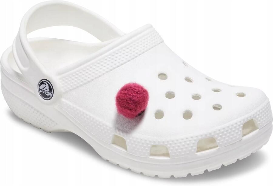 Crocs Magenta Sweater Puff Schoen Prikker Jibbitz Unieke Versiering