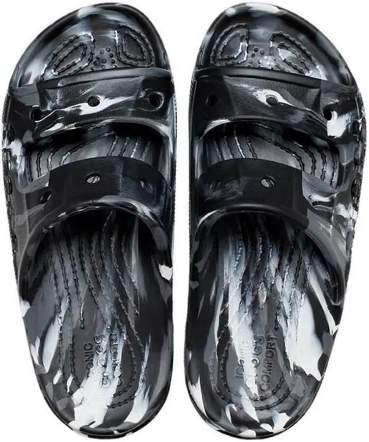 Crocs Marbled Sandalen Zwart Wit US M6 W8
