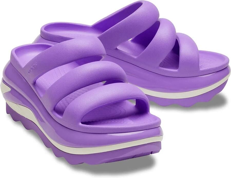 Crocs Mega Crush Triple Strap Slippers Paars