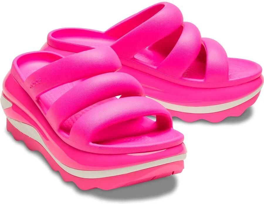 Crocs Mega Crush Triple Strap Slippers Roze
