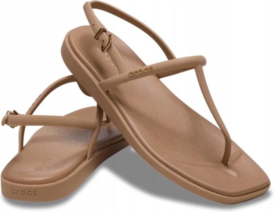 Crocs Miami Dames Teenslippers 38-39 Milk Chocolate Minimalistische Stijl