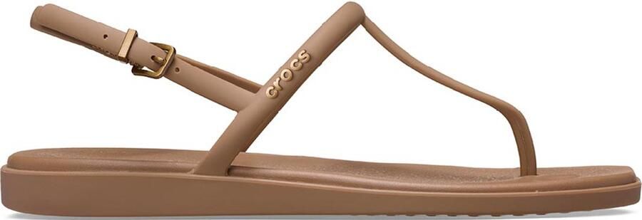 Crocs Miami Dames Thongs Lichtgewicht Comfortabele invoegen Melk Chocolade - Foto 2