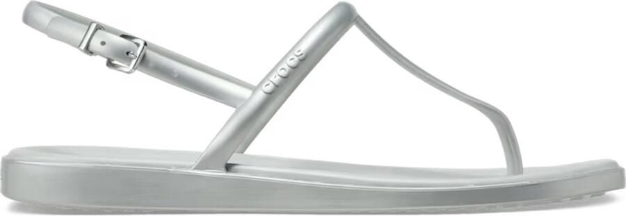 Crocs Miami Metallic Thong Flip Chalk