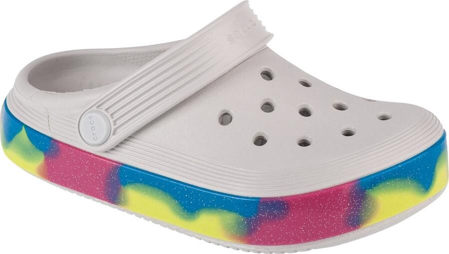Crocs Off Court Glitter Band Kids Clog voor meisje Grijs Slippers