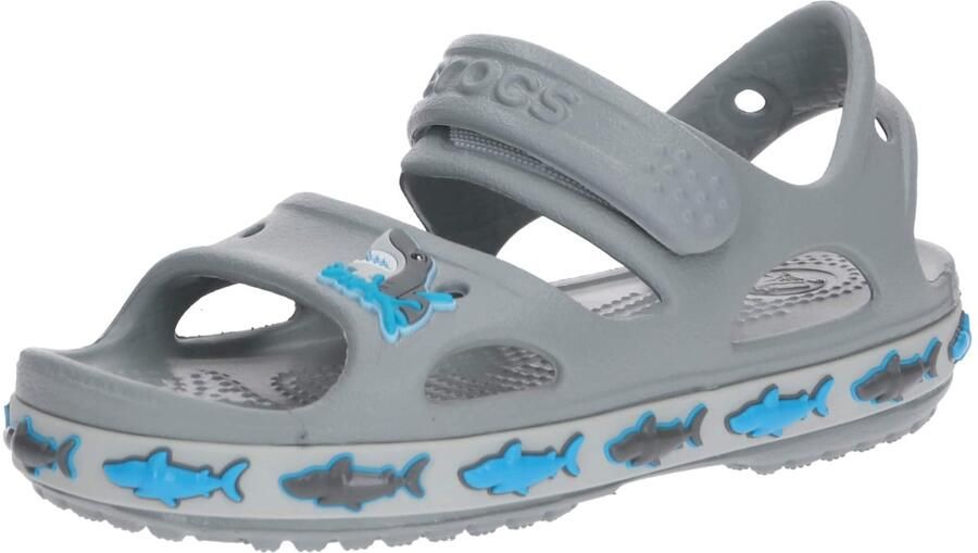Crocs open schoenen funlab shark band Lichtgrijs