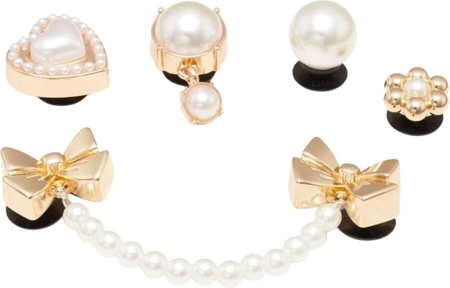 Crocs Pearly Gold Jibbitz (5-pack)