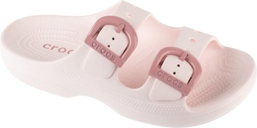 Crocs Saturday Enamel Buckle Sandal W Vrouwen Roze Slippers