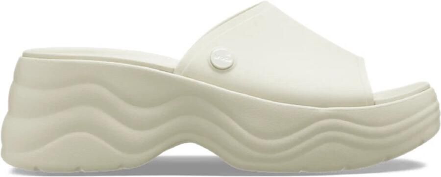 Crocs Skyline Slide Dames Klapki Bone Platform Comfort - Foto 2