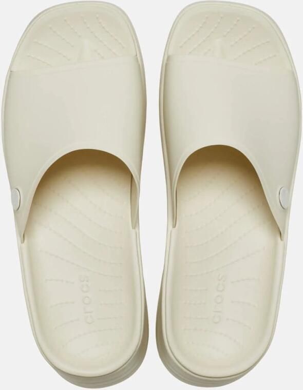 Crocs Skyline Slide Dames Klapki Bone Platform Comfort