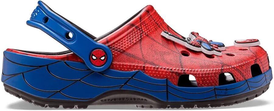 Crocs Clogs 'SpidermanWeb' nachtblauw saffier vuurrood wit