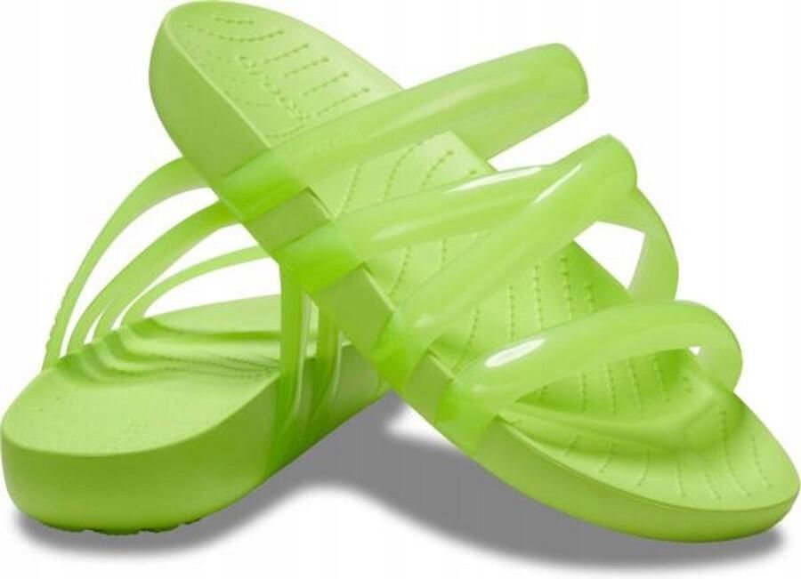 Crocs Splash Sandalen Glossy Band Limeade Comfortabel