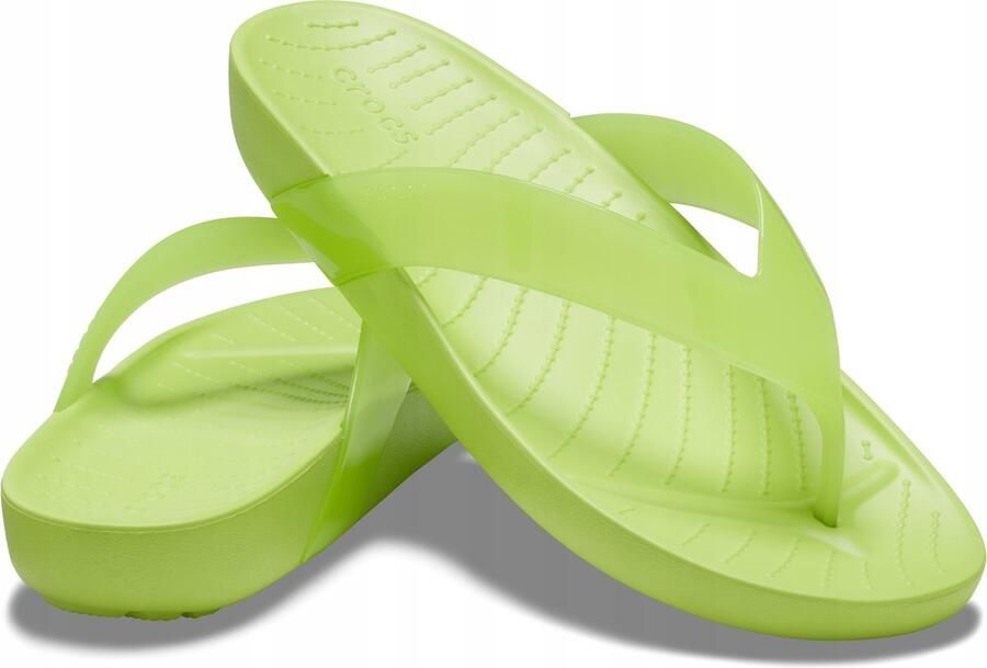 Crocs Splash Glossy Dames Slippers Limeade W7