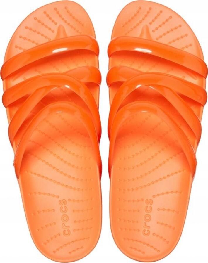 Crocs Splash Glossy Serie Dames Sandalen Persimmon Comfortabele Pasvorm Lichtgewicht