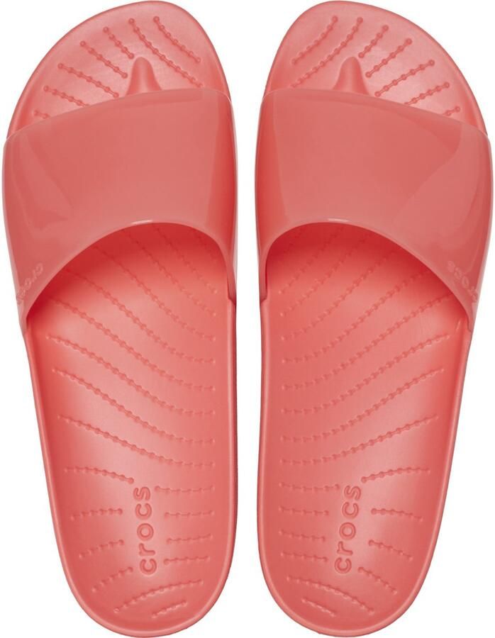 Crocs Splash Glossy Slide Dames Slippers Neon Watermeloen Comfortabele Pasvorm Lichtgewicht