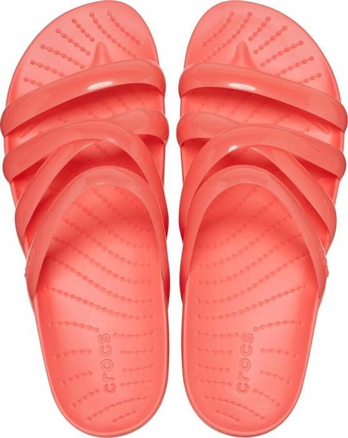 Crocs Splash Glossy Strappy Sandalen Neon Watermelon Comfortabele Pasvorm TPU Materiaal