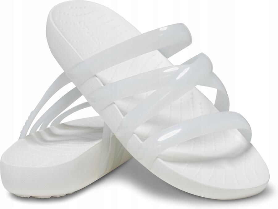 Crocs Splash Glossy Strappy Sandalen Wit Comfortabele Pasvorm