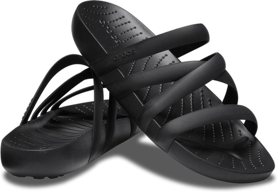 Crocs Splash Strappy Sandalen Zwart Vrouw